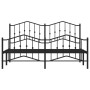 Bettgestell mit Kopf- und Fußteil aus schwarzem Metall, 160 x 200 cm von , Betten und Lattenroste - Ref: Foro24-373810, Preis...