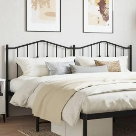 Kopfteil aus schwarzem Metall, 200 cm von , Kopf- und Fußteile - Ref: Foro24-373827, Preis: 37,89 €, Rabatt: %