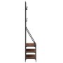 Coat rack with brown oak shoe rack 72x34x184 cm by , Dresser Organizers and Bar Hangers - Ref: Foro24-837831, Price: 74,89 €,...
