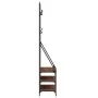 Coat rack with brown oak shoe rack 72x34x184 cm by , Dresser Organizers and Bar Hangers - Ref: Foro24-837831, Price: 73,92 €,...