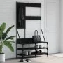 Coat rack with black shoe rack 100x40x184 cm by , Dresser Organizers and Bar Hangers - Ref: Foro24-837852, Price: 90,56 €, Di...