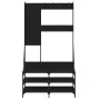 Coat rack with black shoe rack 100x40x184 cm by , Dresser Organizers and Bar Hangers - Ref: Foro24-837852, Price: 90,56 €, Di...