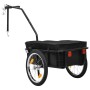 Fahrrad-/Bollerwagenanhänger aus schwarzem Stahl 155x60x83 cm von vidaXL, Fahrradanhänger - Ref: Foro24-91771, Preis: 143,23 ...