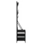 Coat rack with black shoe rack 100x40x184 cm by , Dresser Organizers and Bar Hangers - Ref: Foro24-837852, Price: 90,56 €, Di...
