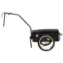 Bicycle trailer/hand cart, black steel, 155x60x83 cm by vidaXL, Bicycle trailers - Ref: Foro24-91771, Price: 143,64 €, Discou...