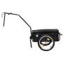 Fahrrad-/Bollerwagenanhänger aus schwarzem Stahl 155x60x83 cm von vidaXL, Fahrradanhänger - Ref: Foro24-91771, Preis: 143,23 ...
