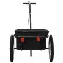 Remolque de bicicleta/carrito de mano acero negro 155x60x83 cm de vidaXL, Remolques para bicicletas - Ref: Foro24-91771, Prec...