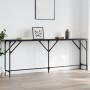 Black engineered wood console table 200x29x75 cm by , Side tables - Ref: Foro24-837777, Price: 59,18 €, Discount: %
