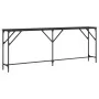 Black engineered wood console table 200x29x75 cm by , Side tables - Ref: Foro24-837777, Price: 58,36 €, Discount: %