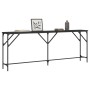 Black engineered wood console table 200x29x75 cm by , Side tables - Ref: Foro24-837777, Price: 59,18 €, Discount: %