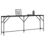 Black engineered wood console table 200x29x75 cm by , Side tables - Ref: Foro24-837777, Price: 58,36 €, Discount: %