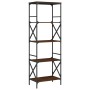 Bookcase with 5 shelves engineered wood brown oak 59x35x171cm by , Bookcases and shelves - Ref: Foro24-837626, Price: 60,83 €...