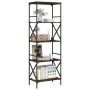 Bookcase with 5 shelves engineered wood brown oak 59x35x171cm by , Bookcases and shelves - Ref: Foro24-837626, Price: 60,17 €...