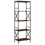Bookcase with 5 shelves engineered wood brown oak 59x35x171cm by , Bookcases and shelves - Ref: Foro24-837626, Price: 60,83 €...