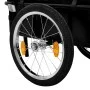 Bicycle trailer/hand cart, black steel, 155x60x83 cm by vidaXL, Bicycle trailers - Ref: Foro24-91771, Price: 143,64 €, Discou...