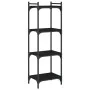 Bookcase with 4 shelves black engineered wood 40x30x120 cm by , Bookcases and shelves - Ref: Foro24-837632, Price: 38,91 €, D...