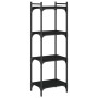 Librería de 4 estantes madera de ingeniería negro 40x30x120 cm de , Librerías y estanterías - Ref: Foro24-837632, Precio: 39,...