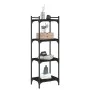 Bookcase with 4 shelves black engineered wood 40x30x120 cm by , Bookcases and shelves - Ref: Foro24-837632, Price: 38,91 €, D...