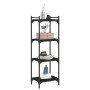 Librería de 4 estantes madera de ingeniería negro 40x30x120 cm de , Librerías y estanterías - Ref: Foro24-837632, Precio: 39,...