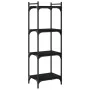 Bookcase with 4 shelves black engineered wood 40x30x120 cm by , Bookcases and shelves - Ref: Foro24-837632, Price: 38,91 €, D...
