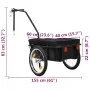 Bicycle trailer/hand cart, black steel, 155x60x83 cm by vidaXL, Bicycle trailers - Ref: Foro24-91771, Price: 143,64 €, Discou...