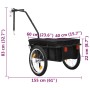 Fahrrad-/Bollerwagenanhänger aus schwarzem Stahl 155x60x83 cm von vidaXL, Fahrradanhänger - Ref: Foro24-91771, Preis: 143,23 ...