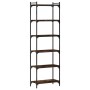 Librería 6 estantes madera ingeniería roble ahumado 60x30x188cm de , Librerías y estanterías - Ref: Foro24-837664, Precio: 70...