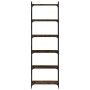 Bücherregal mit 6 Regalen aus Holzwerkstoff, geräucherte Eiche, 60 x 30 x 188 cm von , Bücherregale und Regale - Ref: Foro24-...
