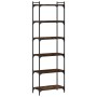 Librería 6 estantes madera ingeniería roble ahumado 60x30x188cm de , Librerías y estanterías - Ref: Foro24-837664, Precio: 70...