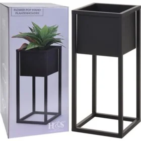 H&S Collection Black metal stand planter 50 cm by H&S Collection, Pots and planters - Ref: Foro24-424358, Price: 46,17 €, Dis...