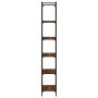 Bücherregal mit 6 Regalen, Holzwerkstoff, braune Eiche, 60 x 30 x 188 cm von , Bücherregale und Regale - Ref: Foro24-837666, ...