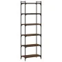 Librería 6 estantes madera ingeniería roble marrón 60x30x188 cm de , Librerías y estanterías - Ref: Foro24-837666, Precio: 75...