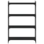 Bookcase with 4 shelves black engineered wood 80x30x120 cm by , Bookcases and shelves - Ref: Foro24-837672, Price: 43,58 €, D...