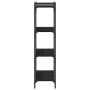 Bookcase with 4 shelves black engineered wood 80x30x120 cm by , Bookcases and shelves - Ref: Foro24-837672, Price: 44,00 €, D...