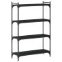 Bookcase with 4 shelves black engineered wood 80x30x120 cm by , Bookcases and shelves - Ref: Foro24-837672, Price: 43,58 €, D...