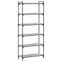 Bookcase with 6 shelves Sonoma gray engineered wood 80x30x188 cm by , Bookcases and shelves - Ref: Foro24-837685, Price: 80,1...