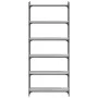 Bookcase with 6 shelves Sonoma gray engineered wood 80x30x188 cm by , Bookcases and shelves - Ref: Foro24-837685, Price: 80,1...