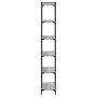 Bookcase with 6 shelves Sonoma gray engineered wood 80x30x188 cm by , Bookcases and shelves - Ref: Foro24-837685, Price: 81,1...