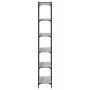 Bookcase with 6 shelves Sonoma gray engineered wood 80x30x188 cm by , Bookcases and shelves - Ref: Foro24-837685, Price: 80,1...