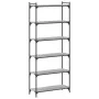 Bookcase with 6 shelves Sonoma gray engineered wood 80x30x188 cm by , Bookcases and shelves - Ref: Foro24-837685, Price: 80,1...