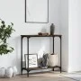 Konsolentisch aus geräuchertem Eichenholzwerkstoff, 75 x 30,5 x 75 cm von , Seitentische - Ref: Foro24-837709, Preis: 38,99 €...
