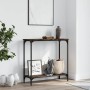 Smoked oak engineered wood console table 75x30.5x75 cm by , Side tables - Ref: Foro24-837709, Price: 38,99 €, Discount: %