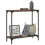 Konsolentisch aus geräuchertem Eichenholzwerkstoff, 75 x 30,5 x 75 cm von , Seitentische - Ref: Foro24-837709, Preis: 38,99 €...
