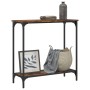 Smoked oak engineered wood console table 75x30.5x75 cm by , Side tables - Ref: Foro24-837709, Price: 38,99 €, Discount: %