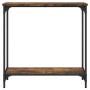 Smoked oak engineered wood console table 75x30.5x75 cm by , Side tables - Ref: Foro24-837709, Price: 38,99 €, Discount: %