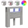 Cabecero LED madera ingeniería gris Sonoma 100x18,5x103,5 cm de , Cabeceros y pies de cama - Ref: Foro24-837335, Precio: 59,1...