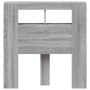 Sonoma-graues LED-Kopfteil aus Holzwerkstoff, 100 x 18,5 x 103,5 cm von , Kopf- und Fußteile - Ref: Foro24-837335, Preis: 59,...