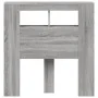 Sonoma-graues LED-Kopfteil aus Holzwerkstoff, 100 x 18,5 x 103,5 cm von , Kopf- und Fußteile - Ref: Foro24-837335, Preis: 59,...