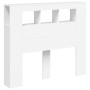 Kopfteil mit LED, weißem Holzwerkstoff, 120 x 18,5 x 103,5 cm von , Kopf- und Fußteile - Ref: Foro24-837337, Preis: 94,03 €, ...
