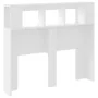 Headboard with LED white engineered wood 120x18.5x103.5 cm by , Headboards and footboards - Ref: Foro24-837337, Price: 92,11 ...